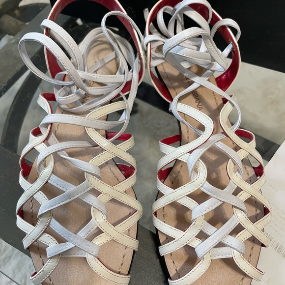Vintage Dolce & Gabbanna Strappy Lace Up Gladiator Flat Sandals - Picture 5 of 7